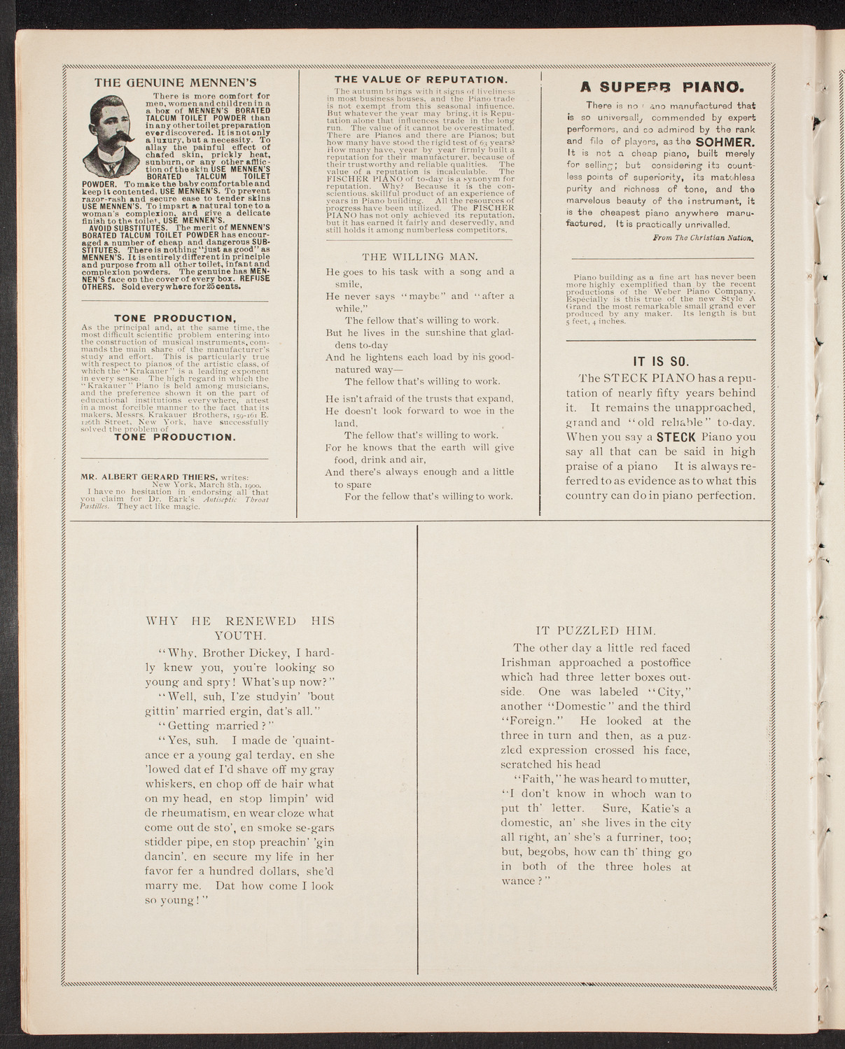 Sousa and His Band, October 4, 1903, program page 10