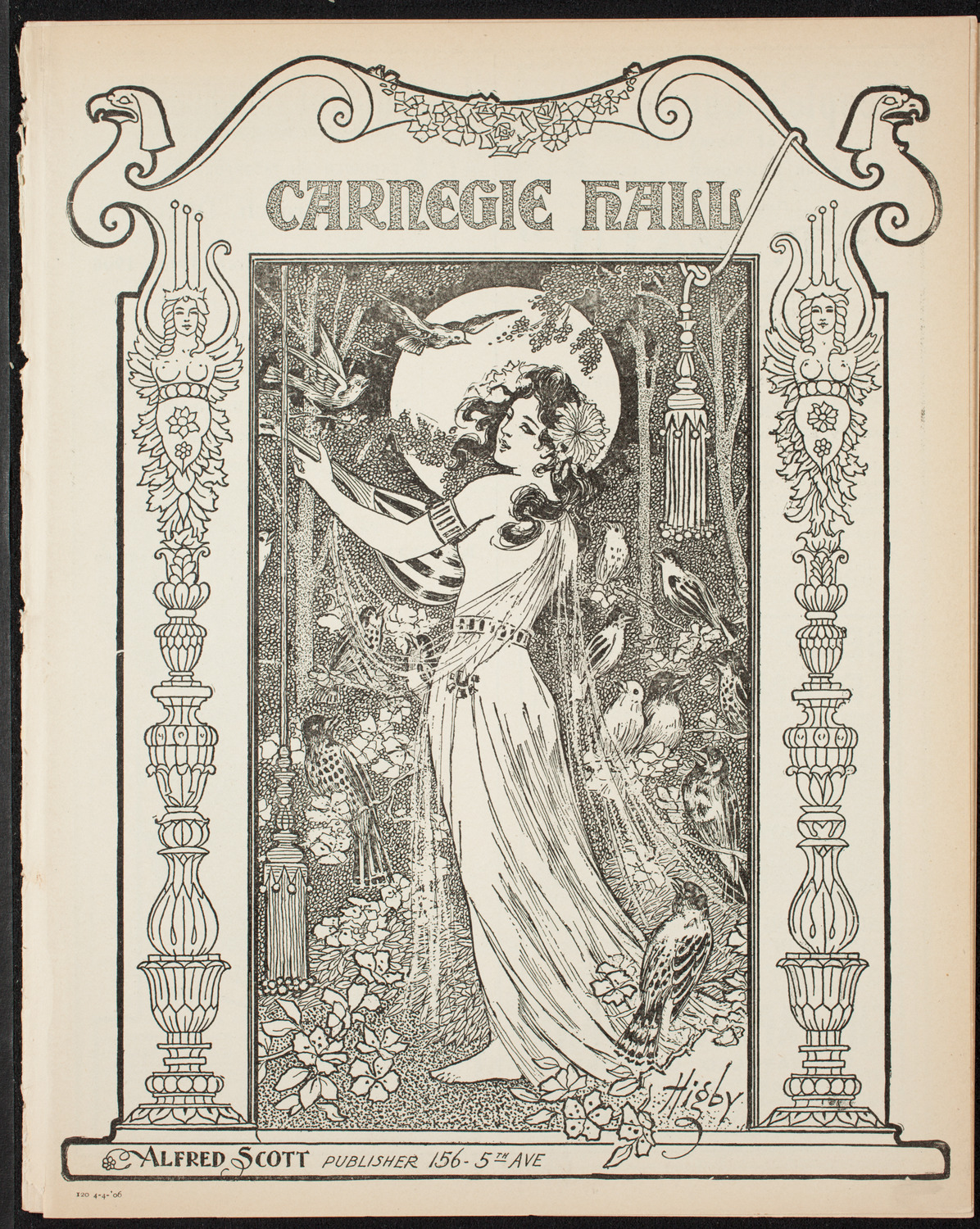 Alfred Reisenauer, Piano, April 4, 1906, program page 1