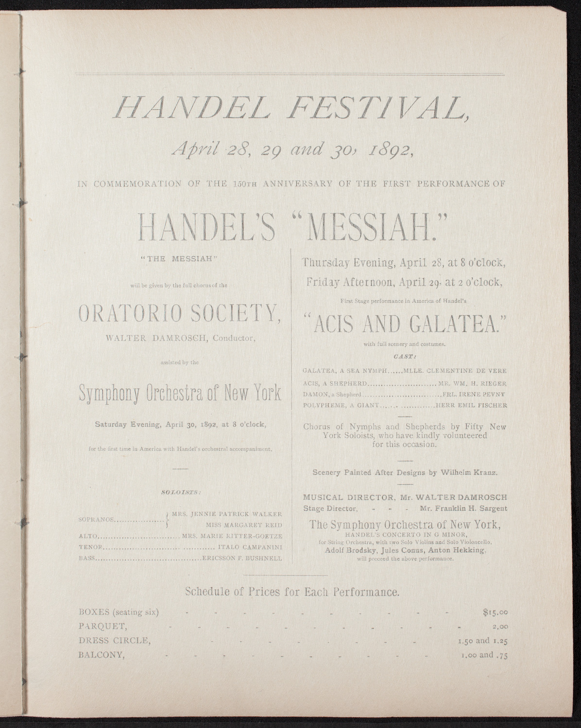 Our Quartette, April 26, 1892, program page 11