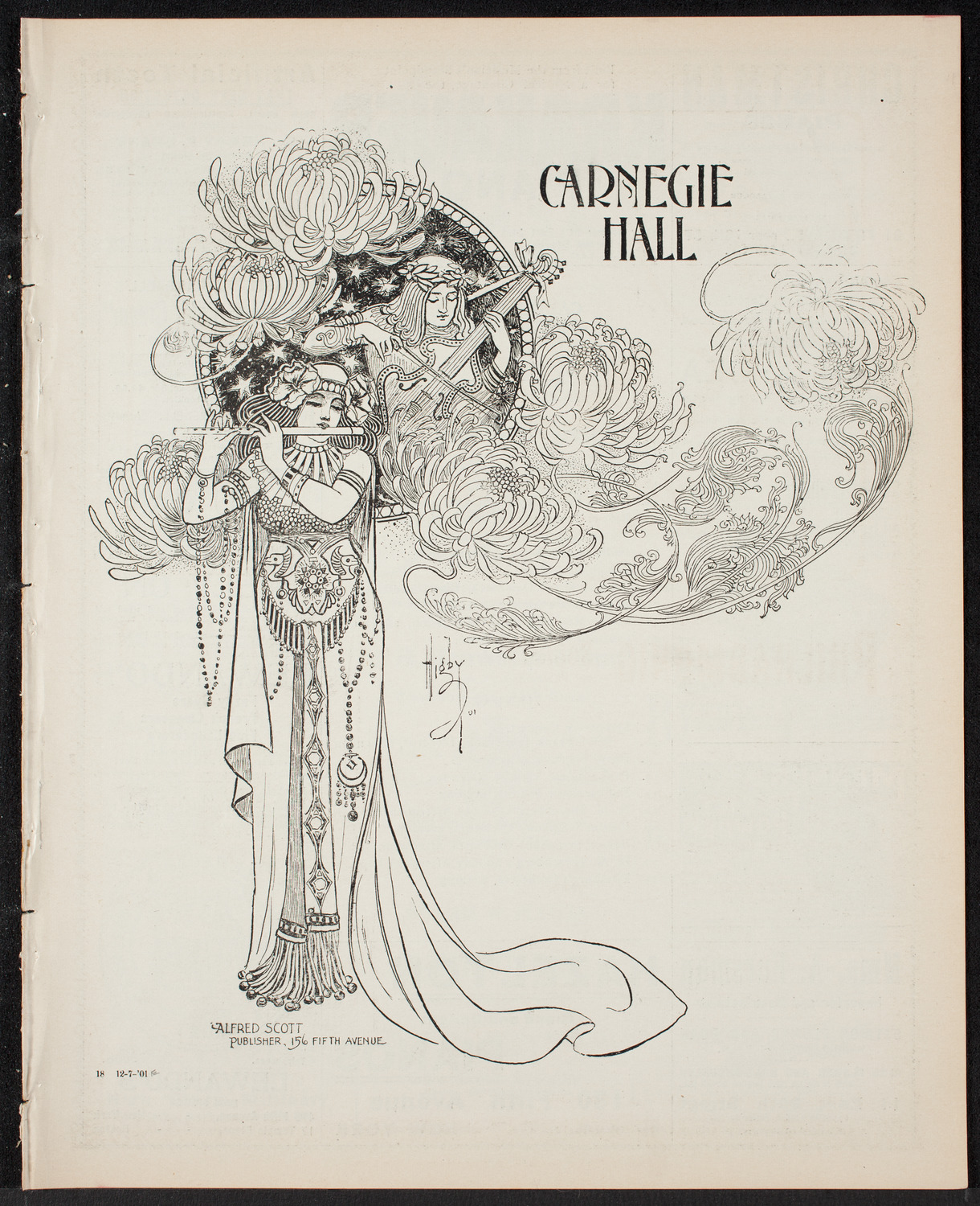 New York Philharmonic, December 7, 1901, program page 1