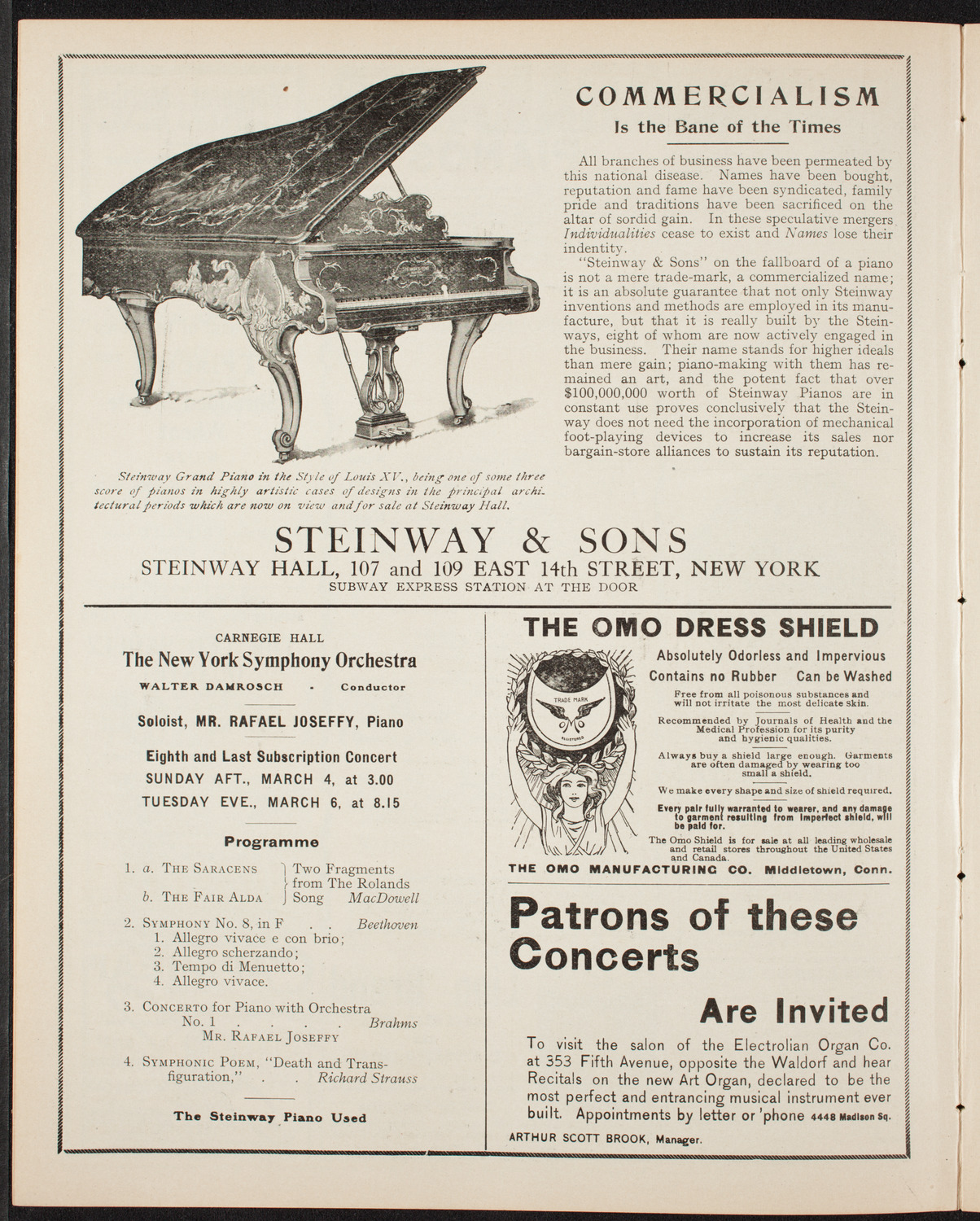 New York Philharmonic, March 3, 1906, program page 4