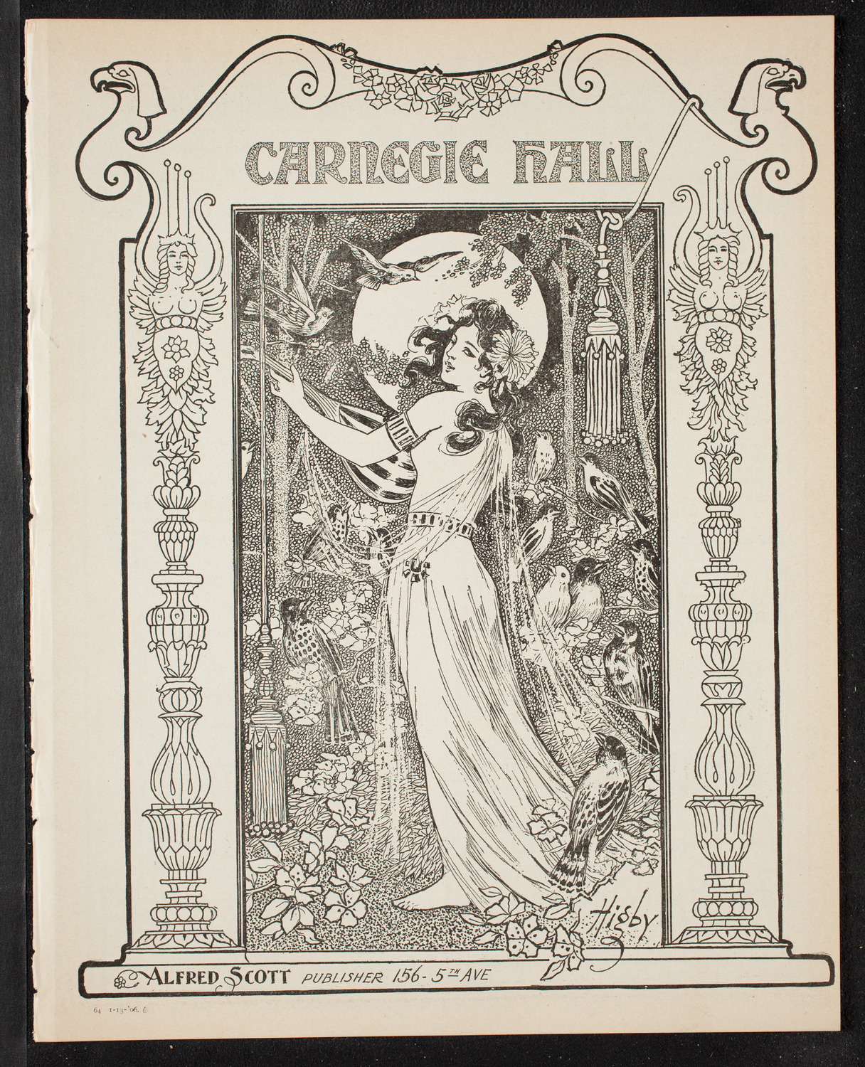 New York Philharmonic, January 13, 1906, program page 1