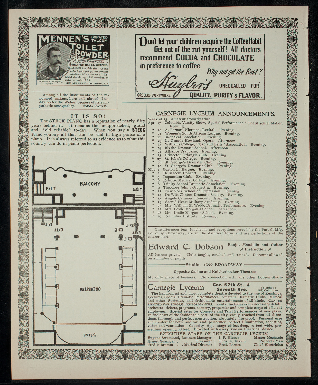 Dramatic Readings from the Bible, April 9, 1903, program page 4