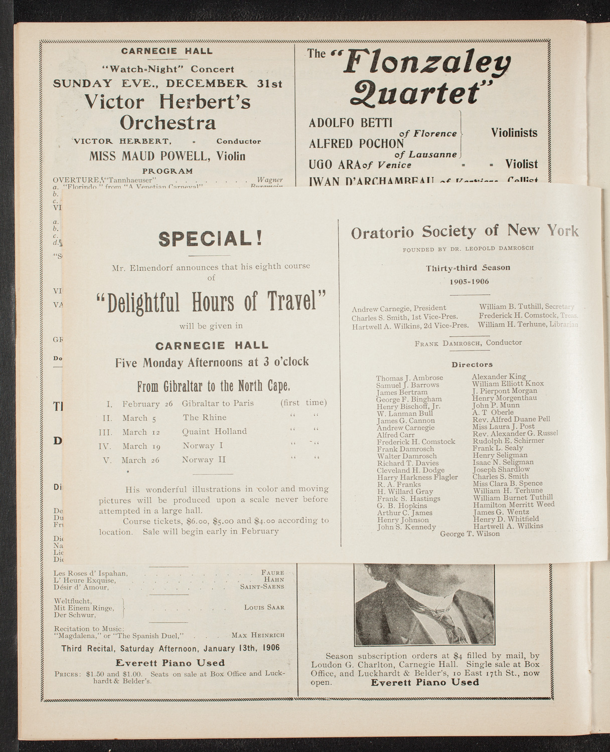 Oratorio Society of New York, December 28, 1905, program page 12