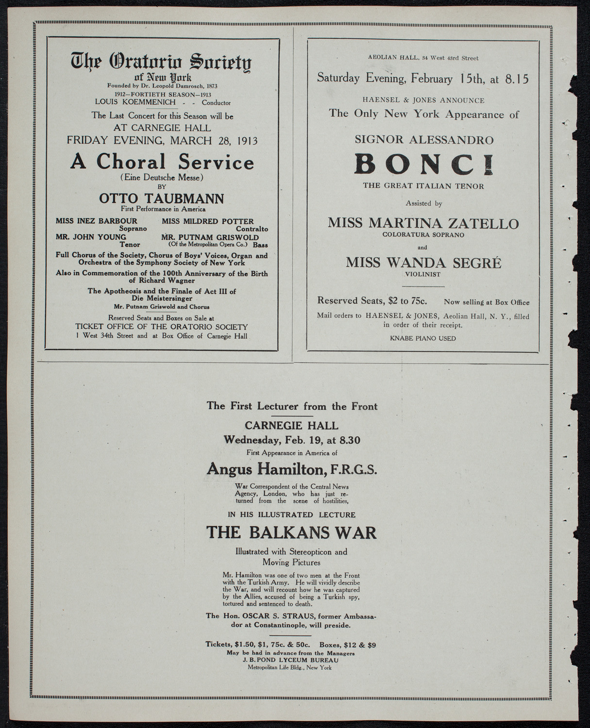 Burton Holmes Travelogue: Burma and Ceylon, February 10, 1913, program page 10