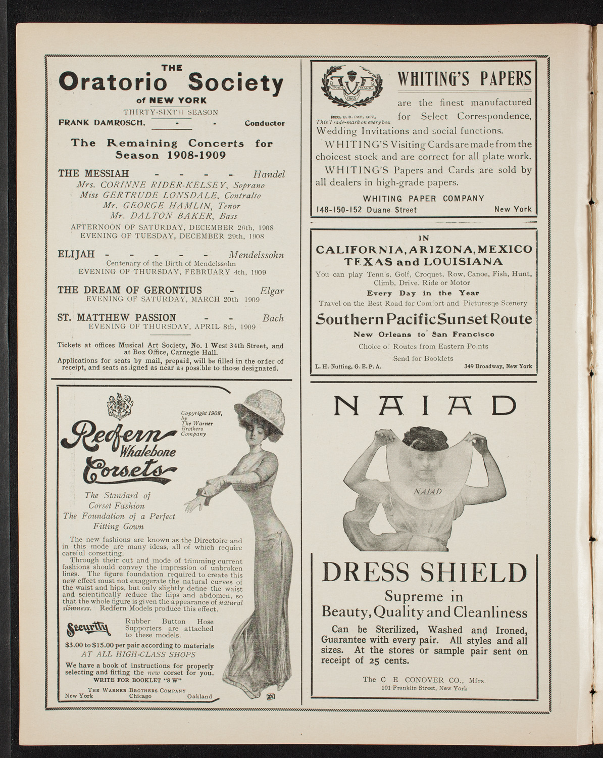 People's Symphony Concert, December 18, 1908, program page 2