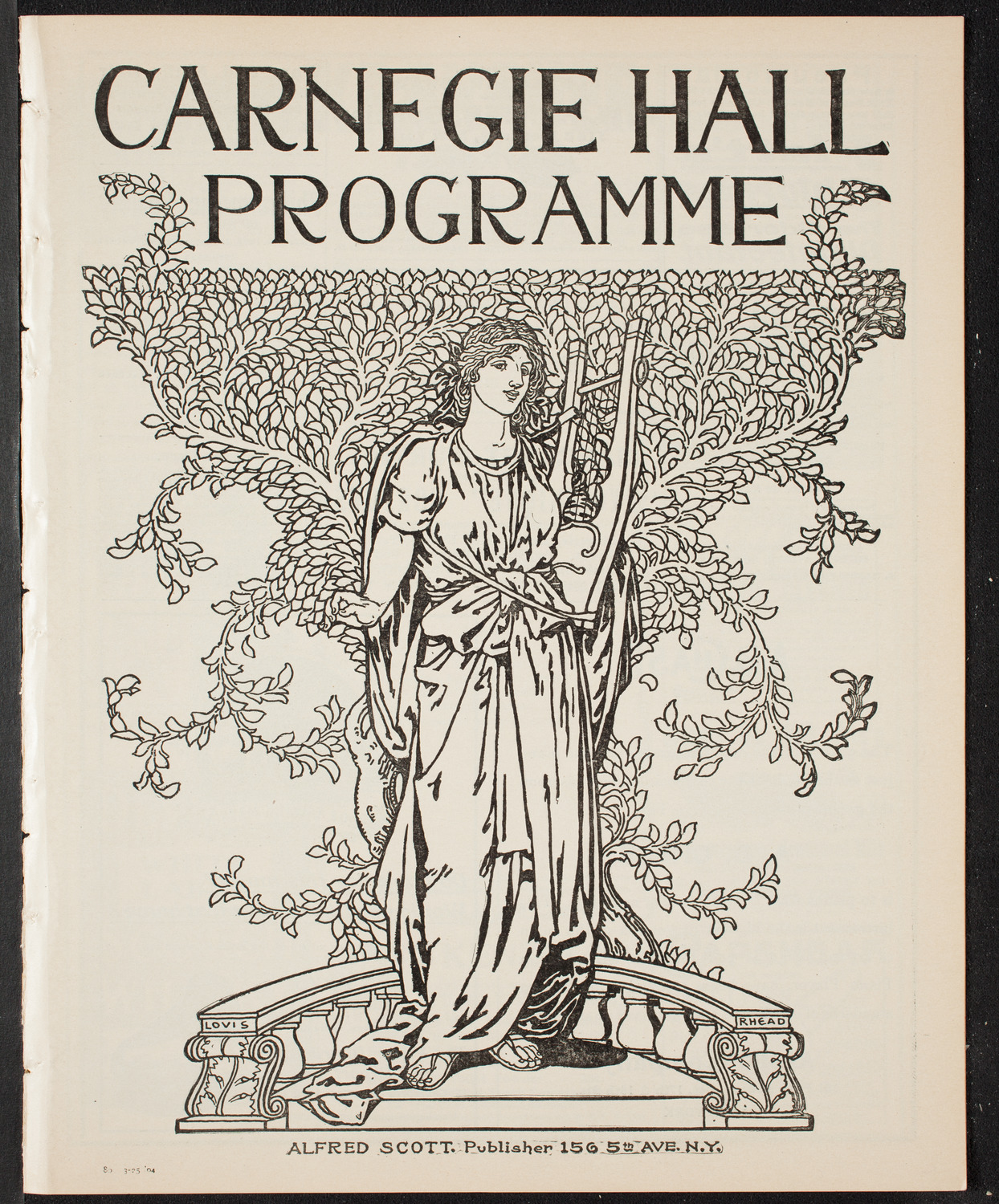 Richard Strauss with New York Philharmonic, March 25, 1904, program page 1