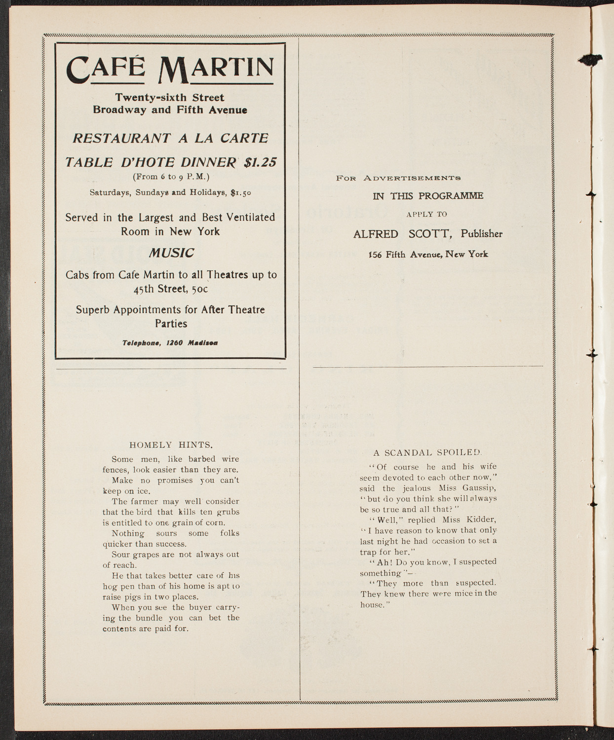 People's Singing Classes, April 24, 1904, program page 10