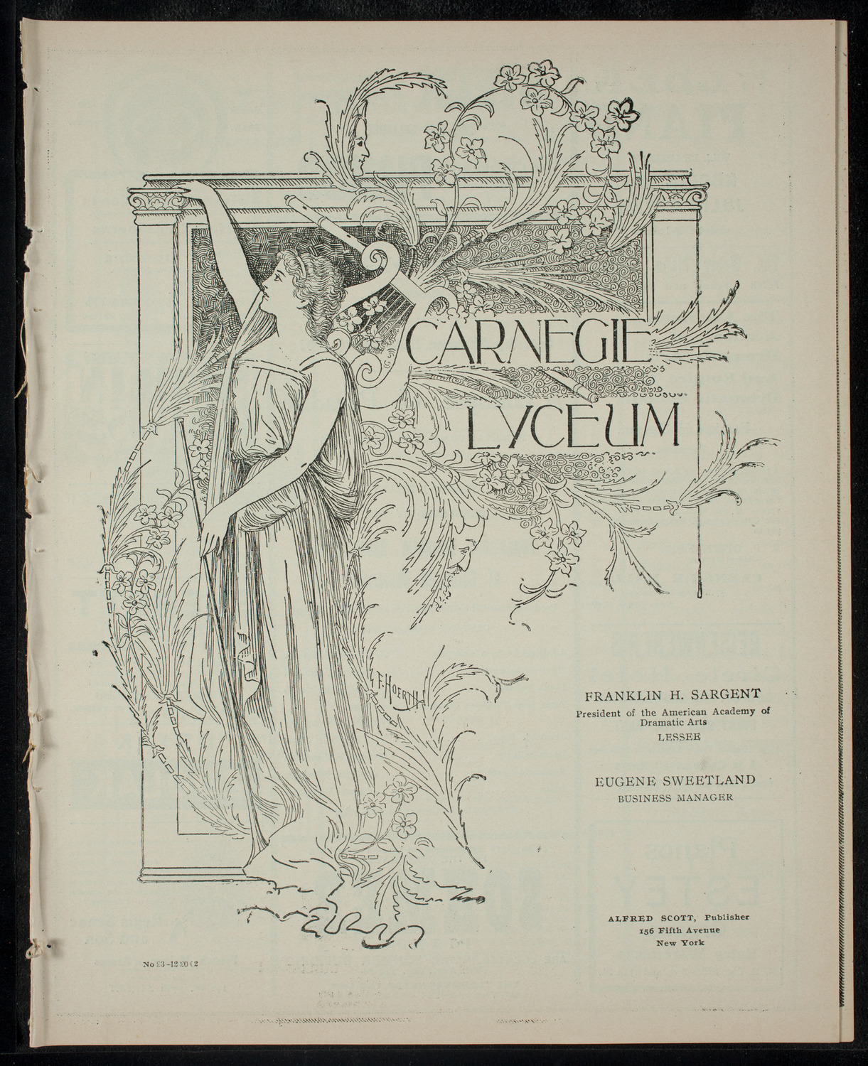 Columbia University Sophomore Dramatic Association, December 20, 1902, program page 1