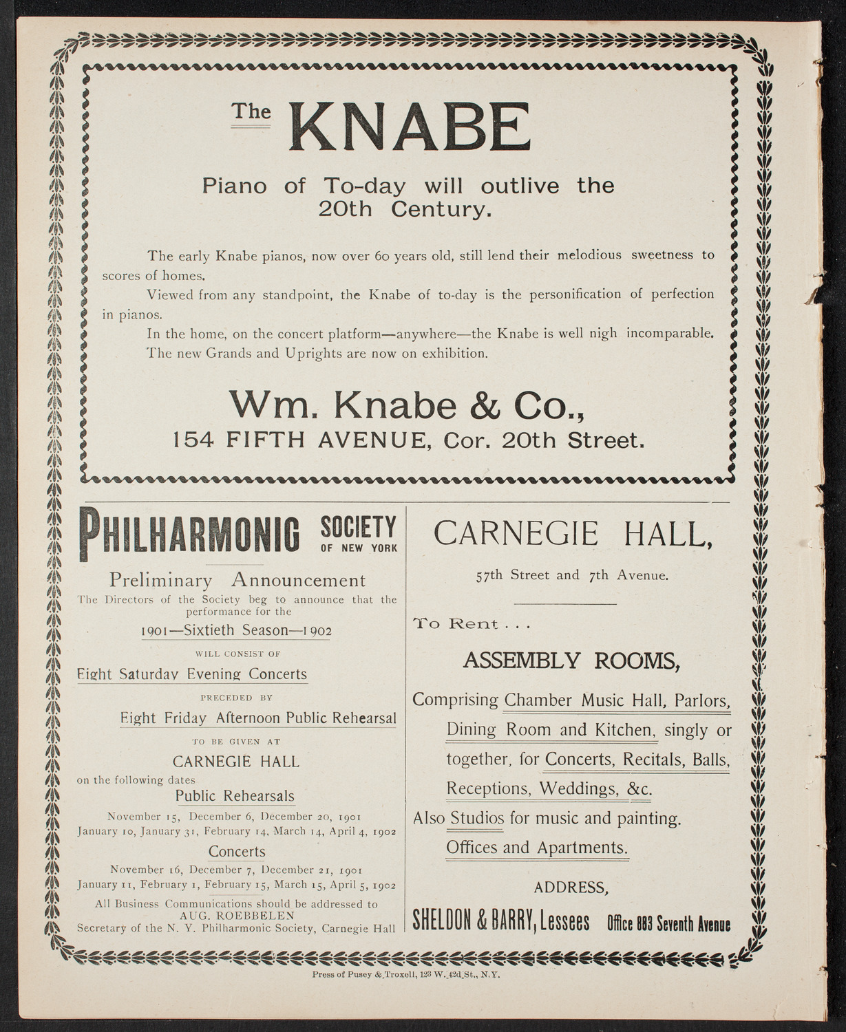 David Bispham, Baritone, April 28, 1901, program page 8