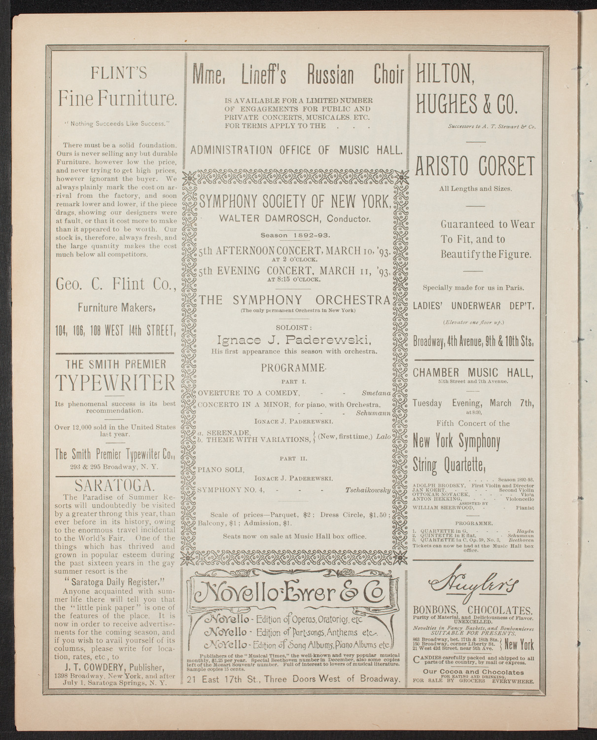 Discourse on The Drama by Joseph Jefferson, March 1, 1893, program page 6