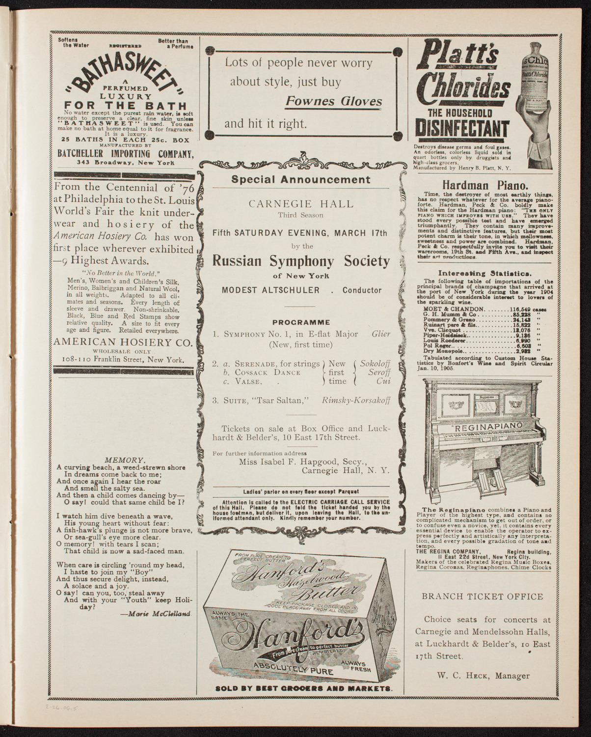 Elmendorf Lecture: Quaint Holland, February 26, 1906, program page 9