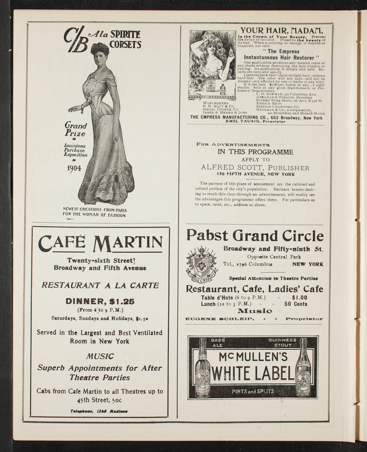 New York Banks' Glee Club, April 25, 1905, program page 8