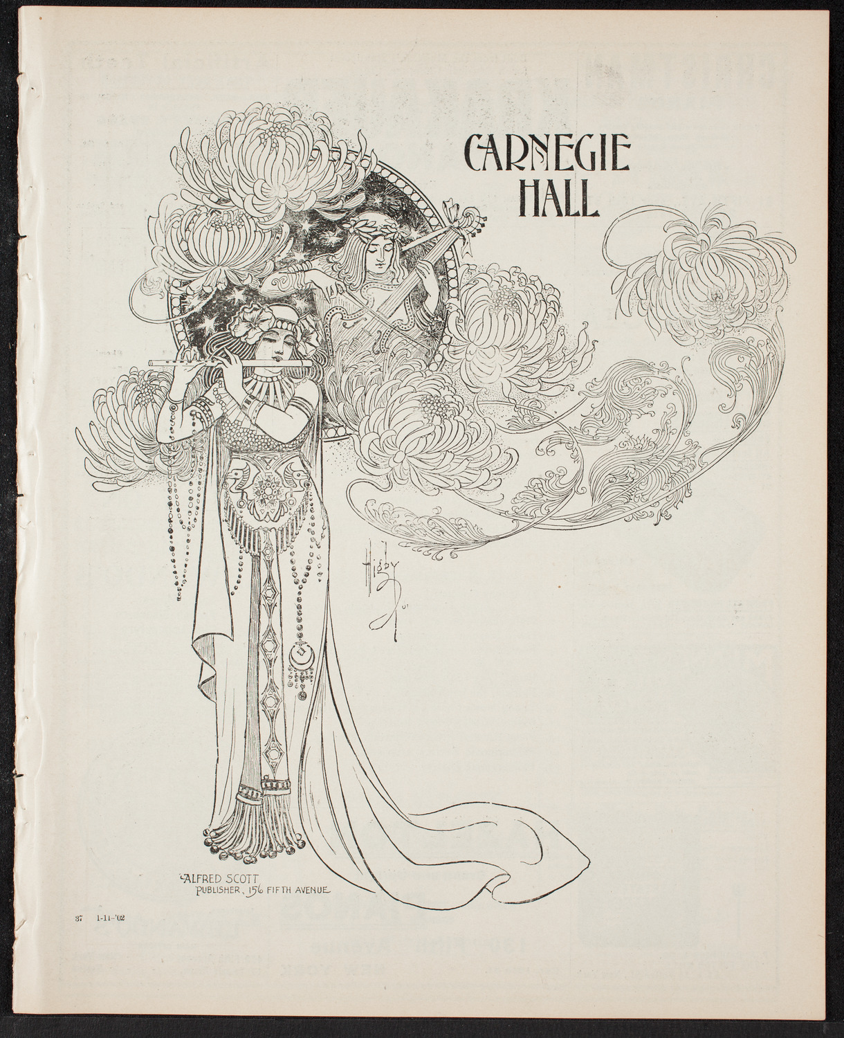 Jan Kubelik, Violin, with Maria-Victoria Torrilhon, Piano, January 11, 1902, program page 1