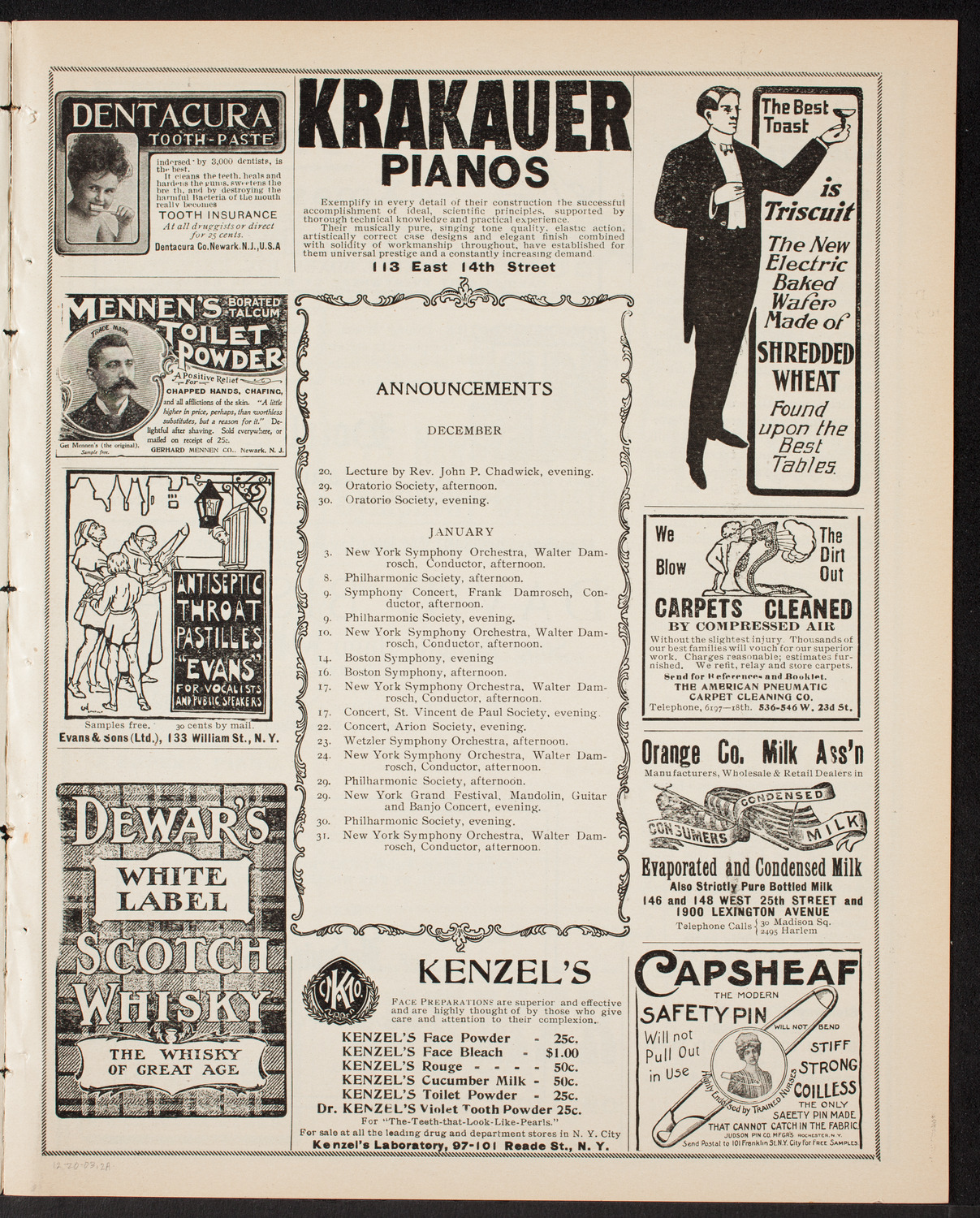 New York Symphony Orchestra, December 20, 1903, program page 3