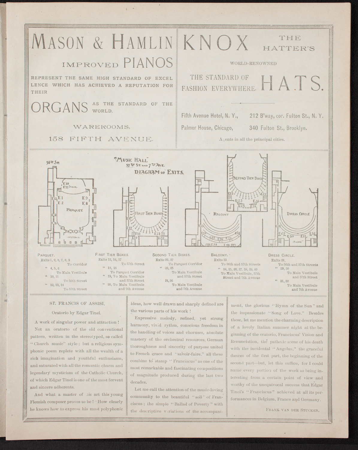 Ignacy Jan Paderewski, Piano, February 2, 1893, program page 3