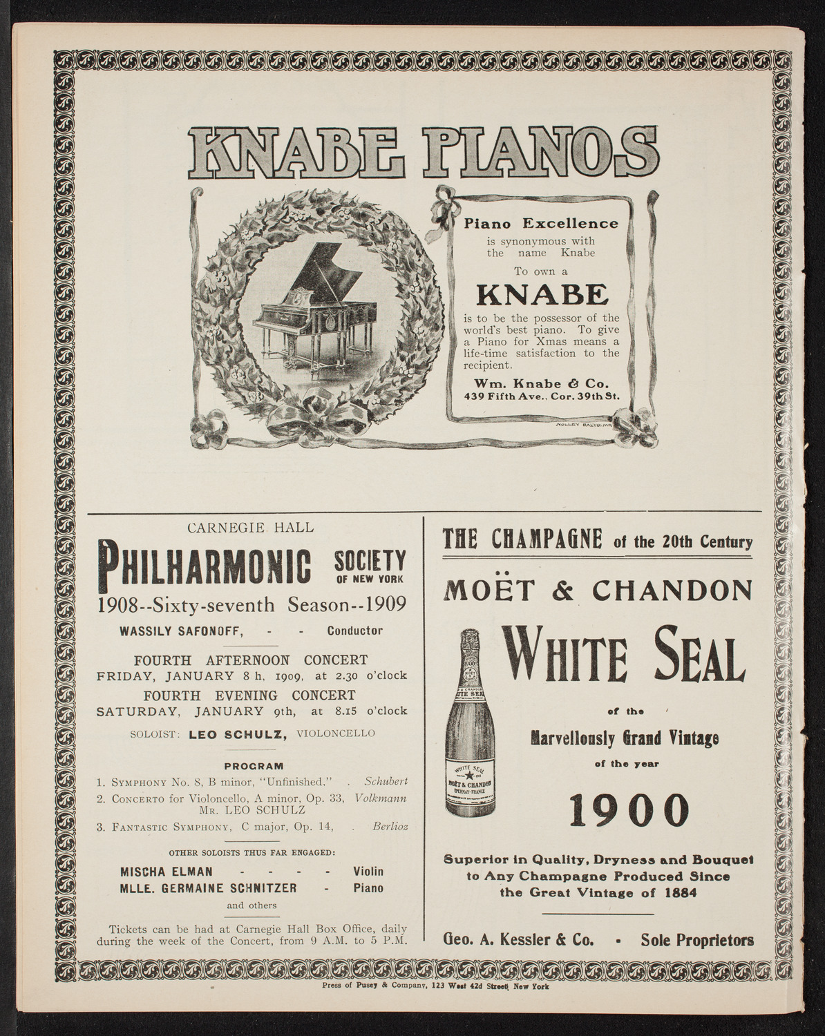 People's Symphony Concert, December 18, 1908, program page 12