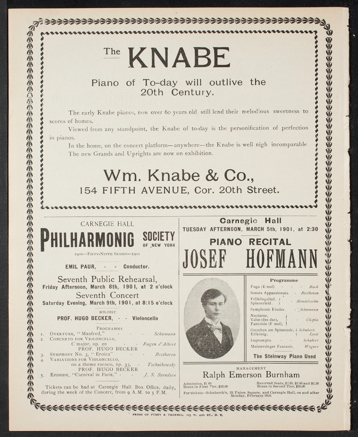 Symphony Concert for Young People, March 2, 1901, program page 8