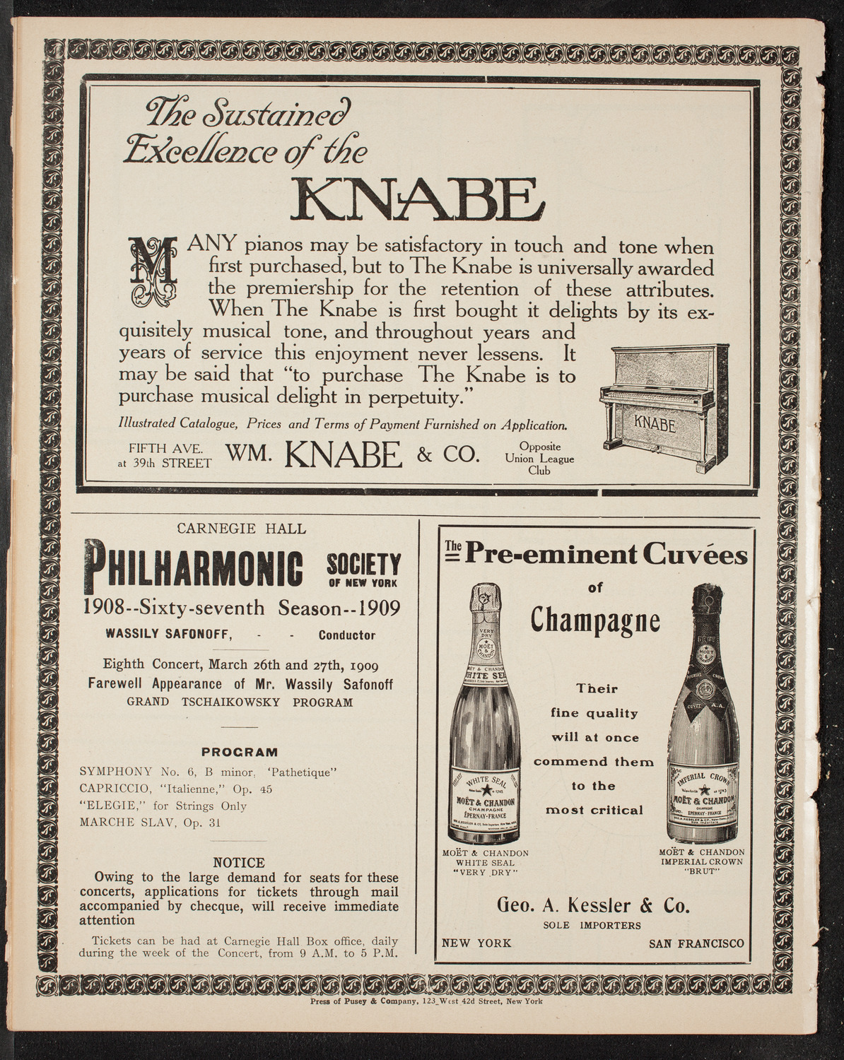 The Civic Forum, March 12, 1909, program page 12