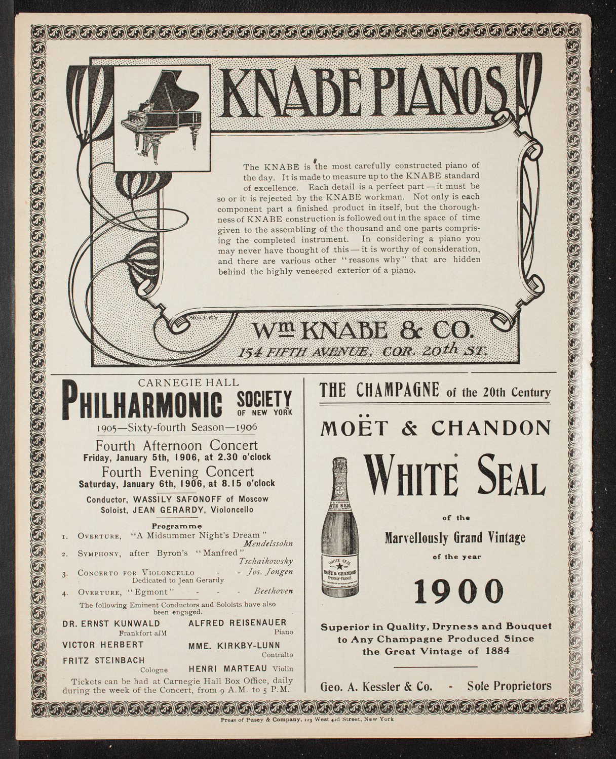 Russian Symphony Society of New York, December 30, 1905, program page 8