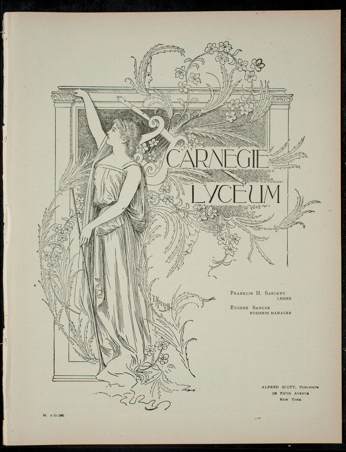 American Academy of Dramatic Arts Final Examination, April 24, 1901, program page 1