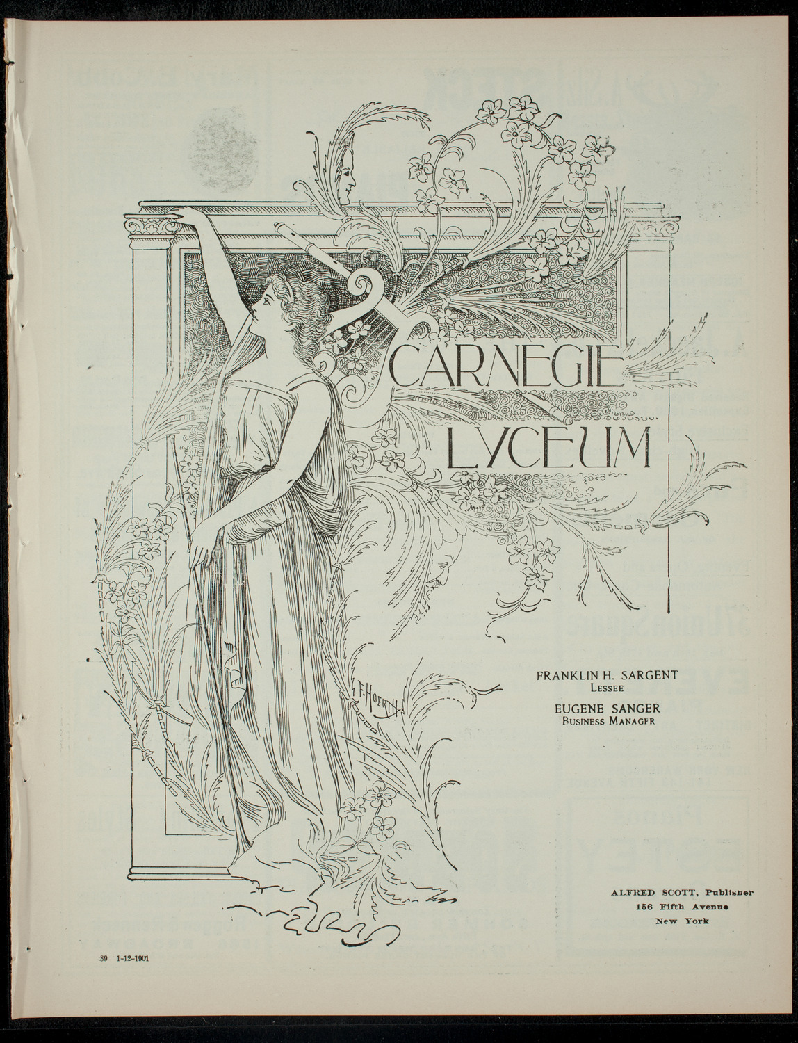 The Children's Theatre, January 12, 1901, program page 1