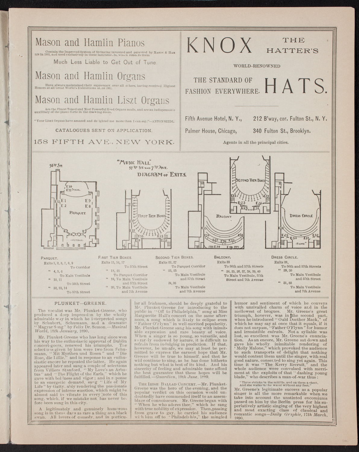 Damrosch Sunday Concert, November 27, 1892, program page 3