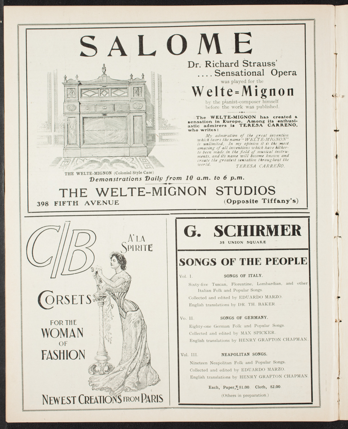 Josef Lhévinne, Piano, March 14, 1907, program page 8