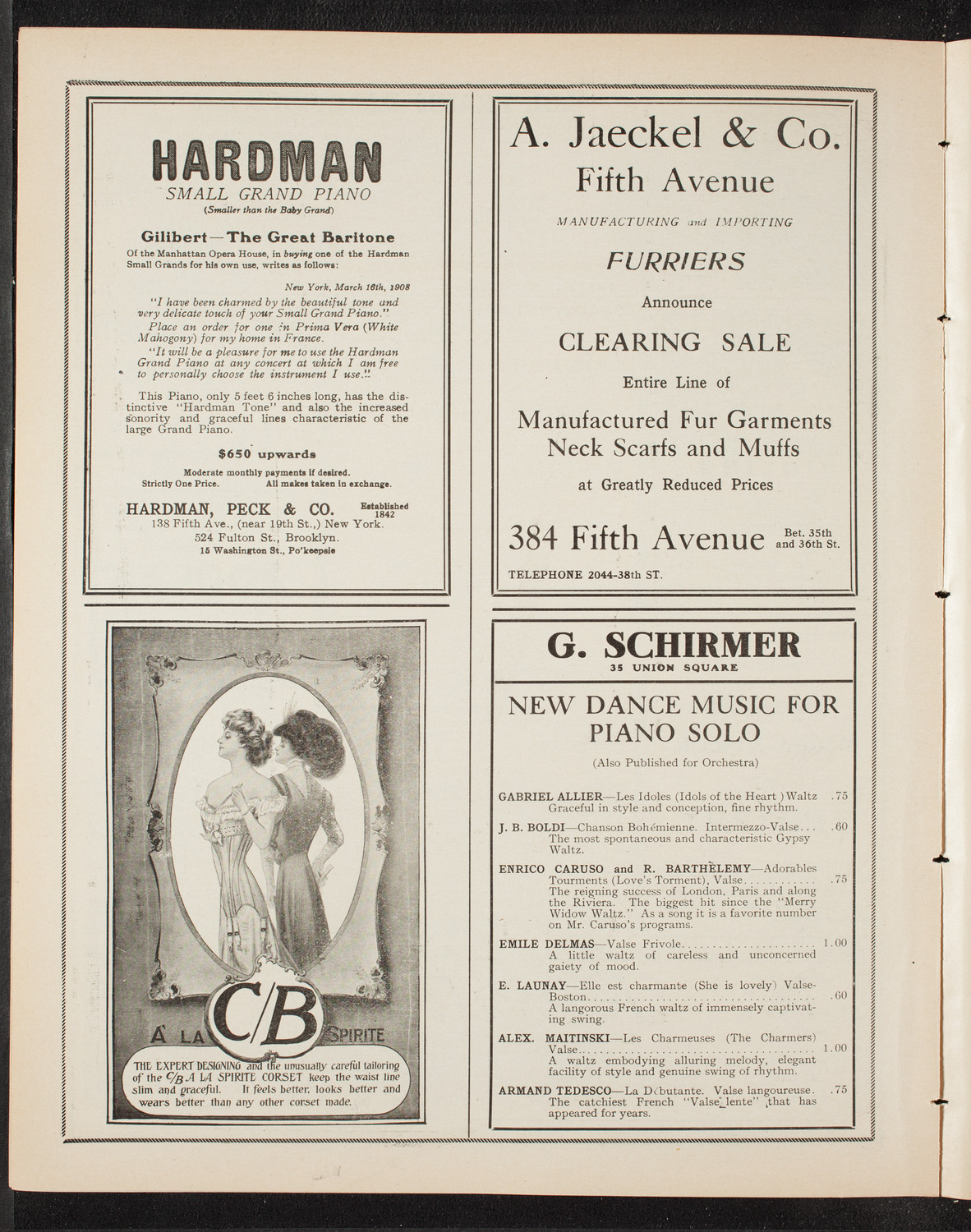People's Symphony Concert, February 19, 1909, program page 8