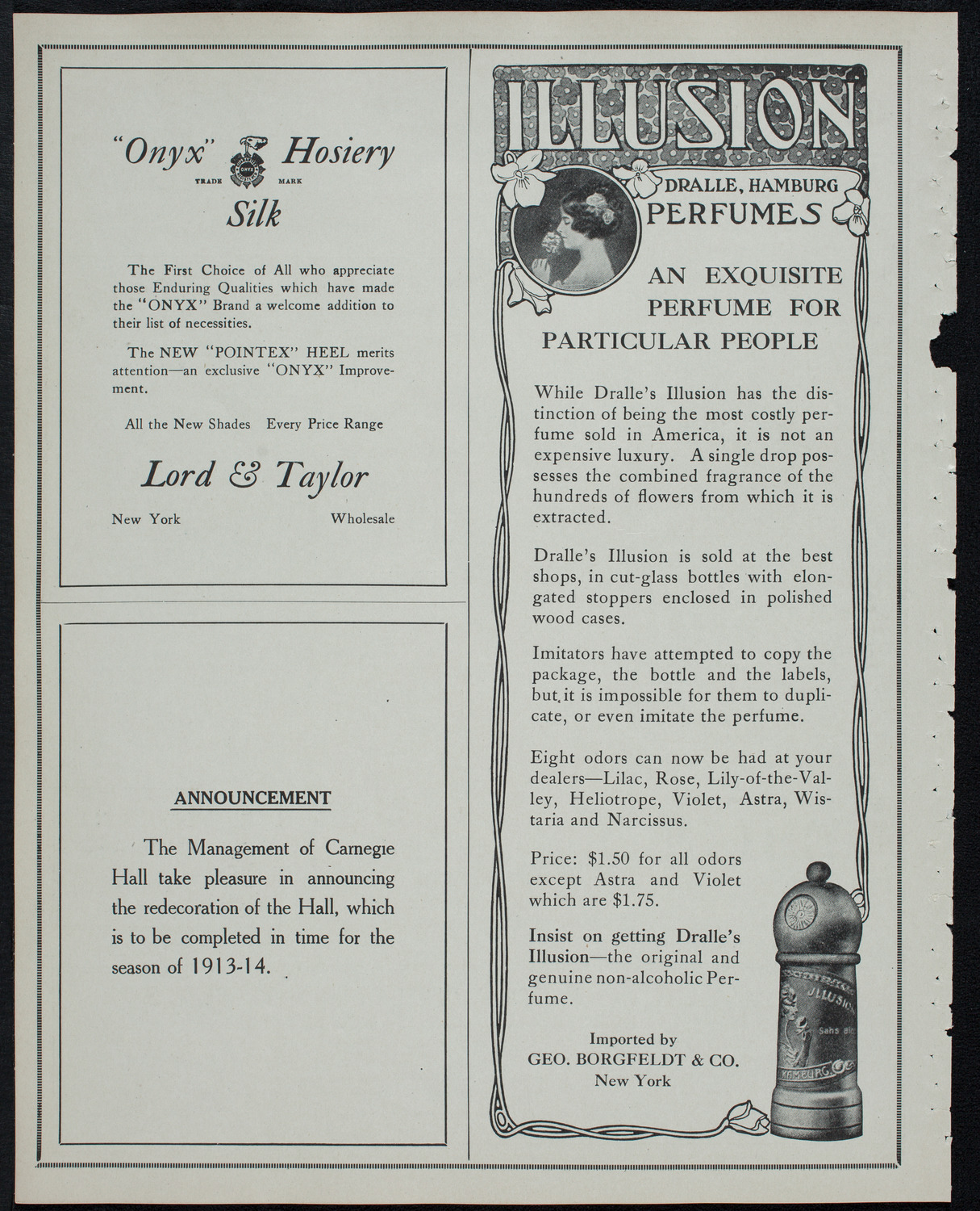 Efrem Zimbalist, Violin, April 27, 1913, program page 8