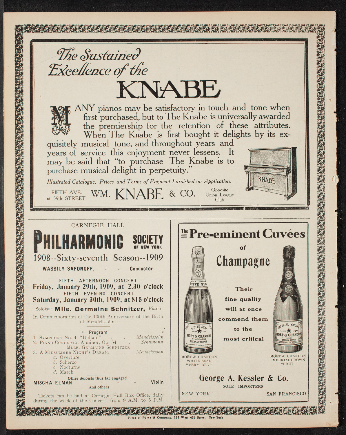 The Civic Forum, January 12, 1909, program page 12