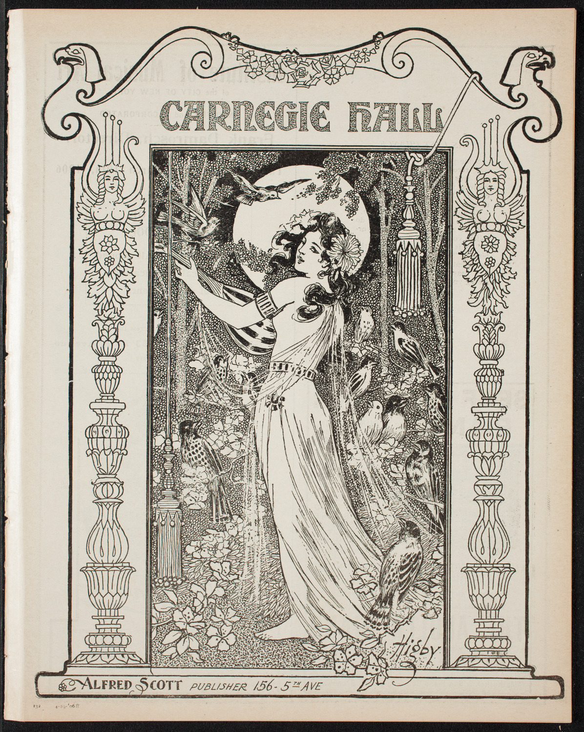Gunnar Wennerberg Memorial Chorus, April 29, 1906, program page 1