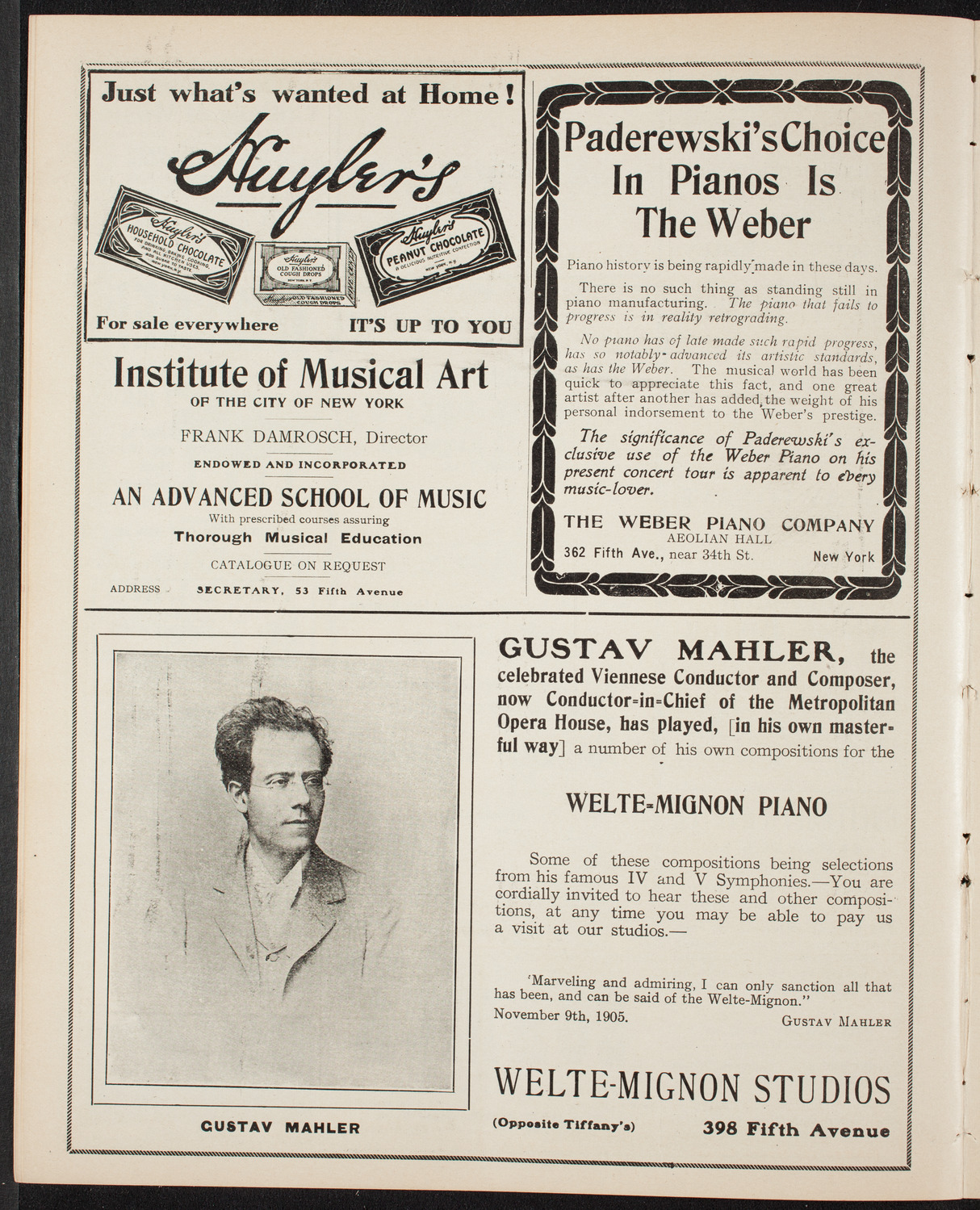 New York Symphony Orchestra, February 2, 1908, program page 6