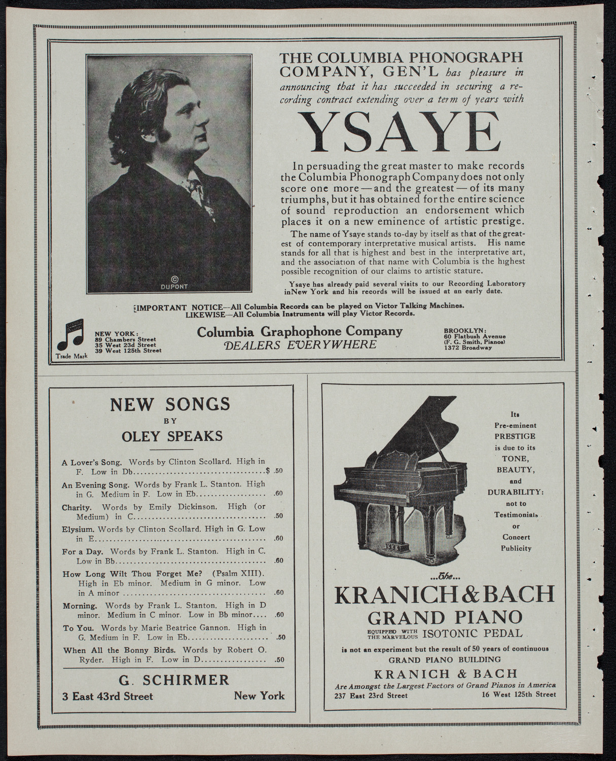 Efrem Zimbalist, Violin, and John Powell, Piano, February 25, 1913, program page 6