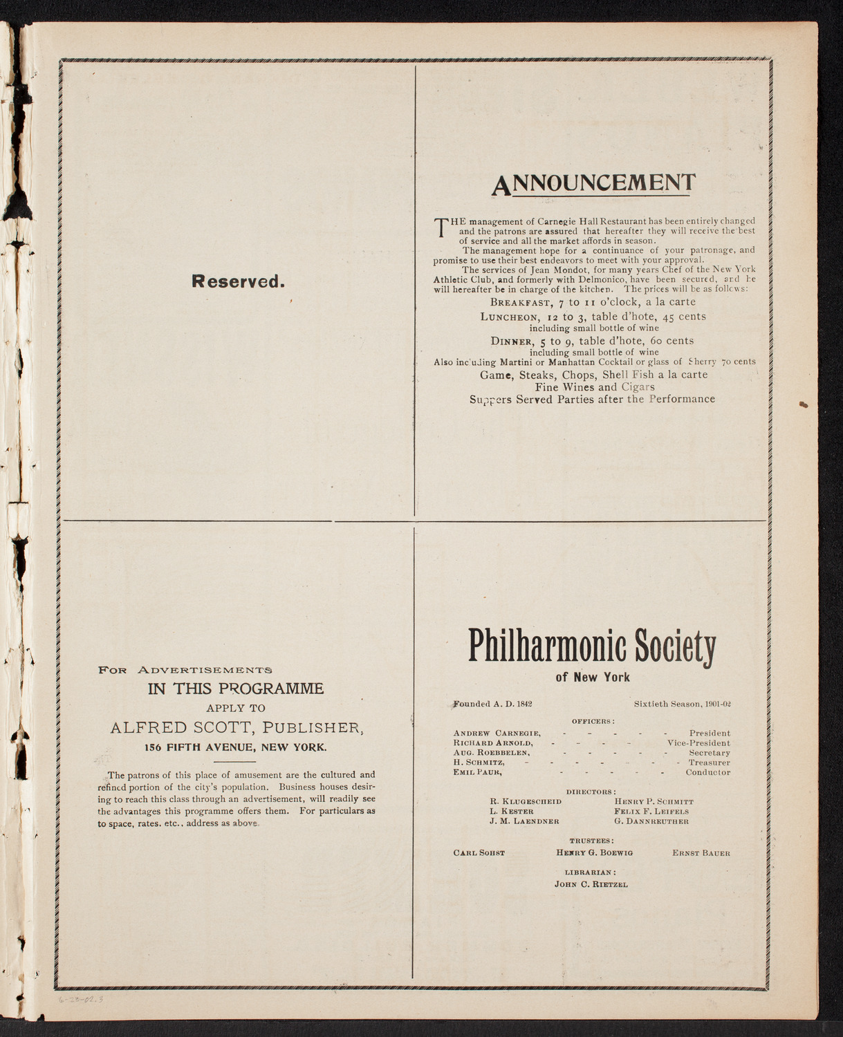 Graduation: College of St. Francis Xavier, June 23, 1902, program page 5