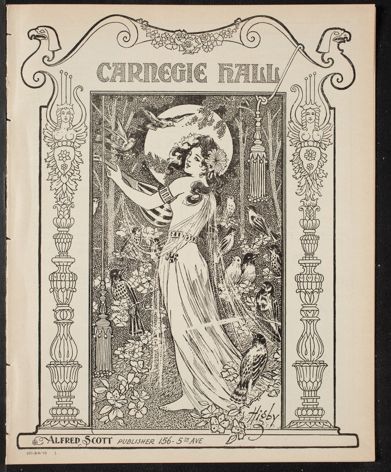 New York Symphony Orchestra, February 8, 1910, program page 1