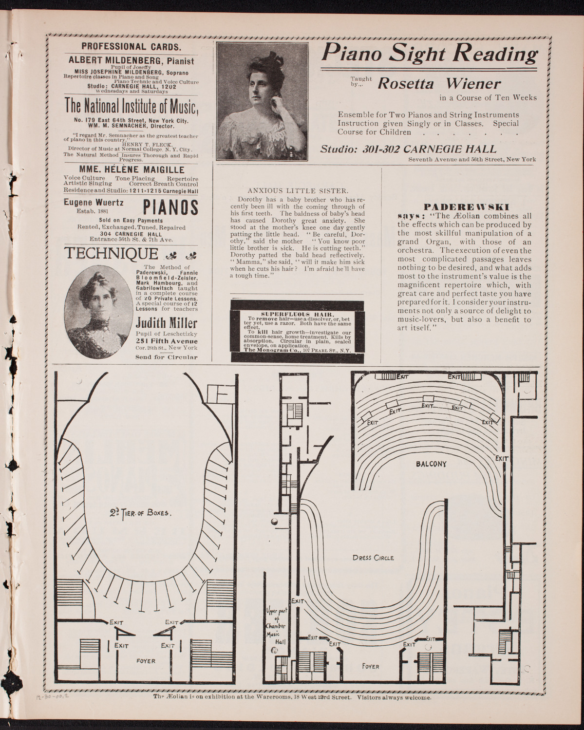 Meeting: YMCA - Mass Meeting for Men, December 30, 1900, program page 3