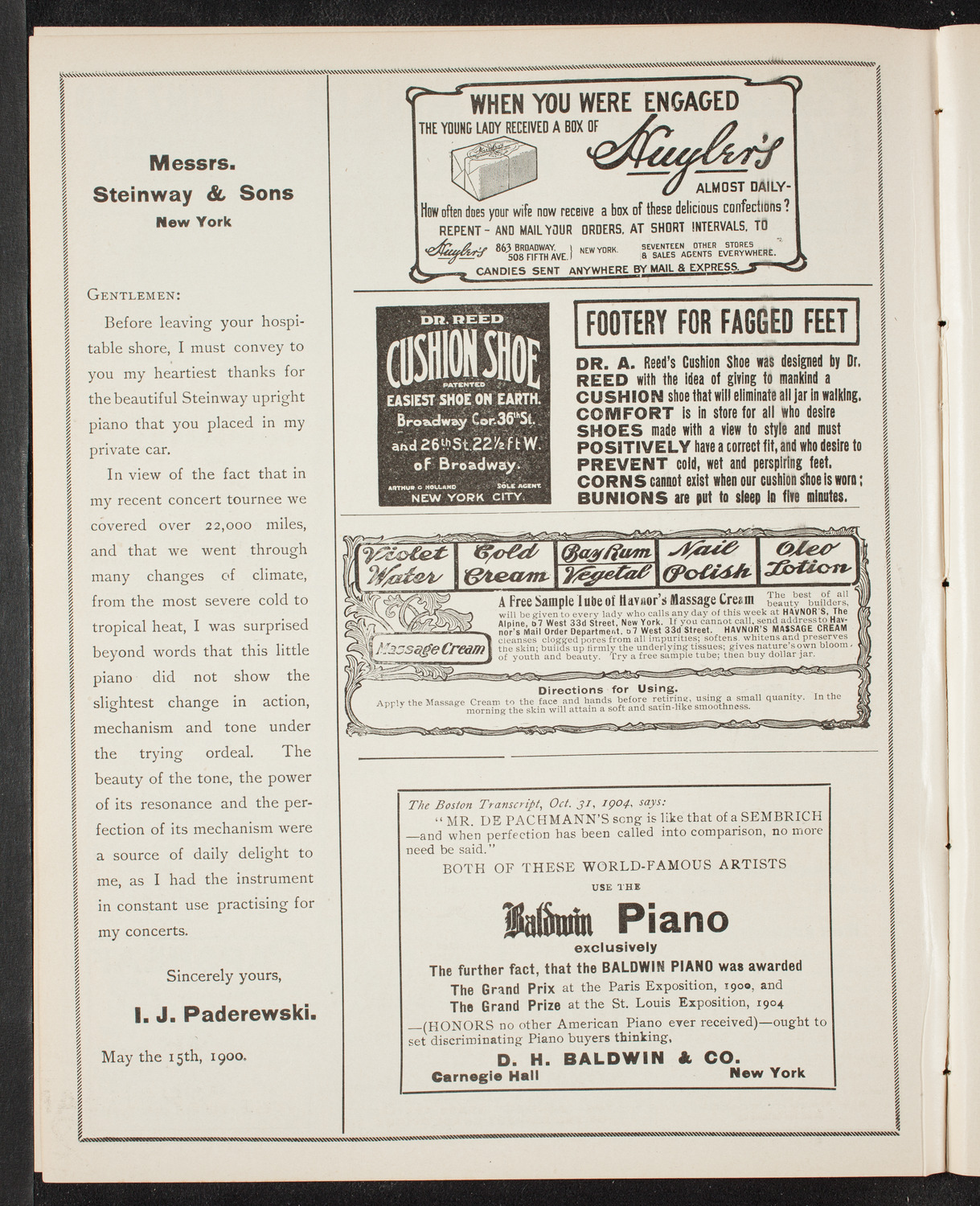 YMCA: Jubilee Mass Meeting, May 7, 1905, program page 4