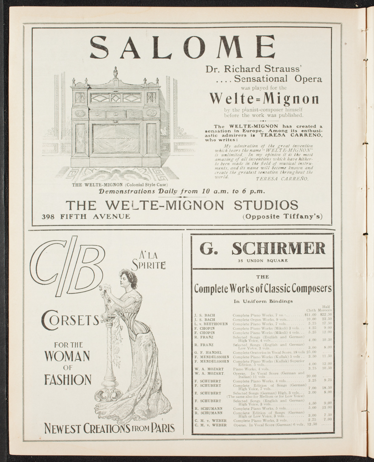 Wiener Männergesangverein (Vienna Male Choral Society), May 9, 1907, program page 8