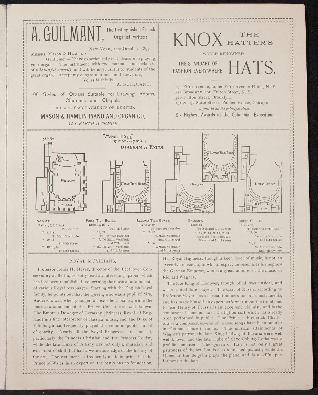 Boston Symphony Orchestra, December 14, 1893, program page 3