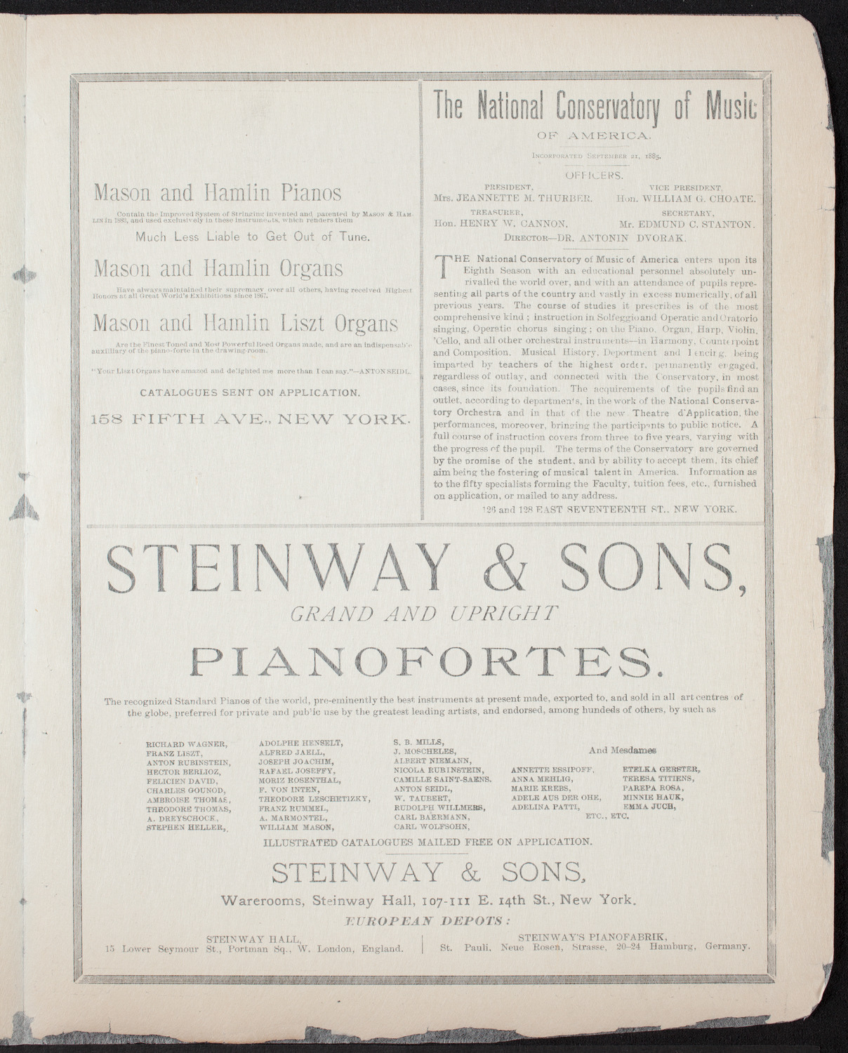 Schmidt-Herbert String Quartet, December 21, 1892, program page 3