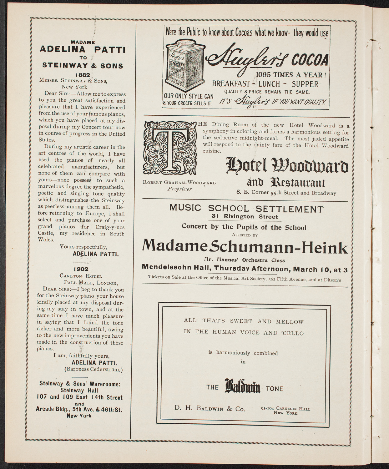Oratorio Society of New York, February 9, 1904, program page 4