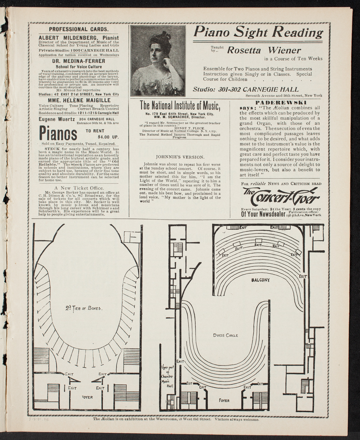 Leipzig Philharmonic Orchestra, March 3, 1901, program page 3