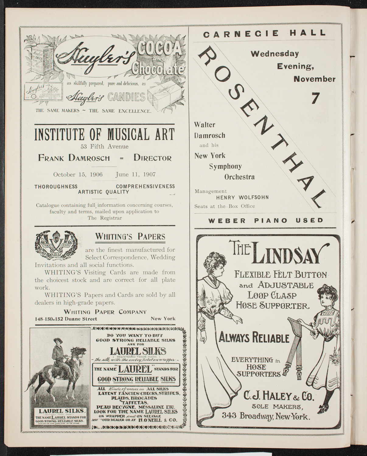 New York Symphony Orchestra, November 3, 1906, program page 6