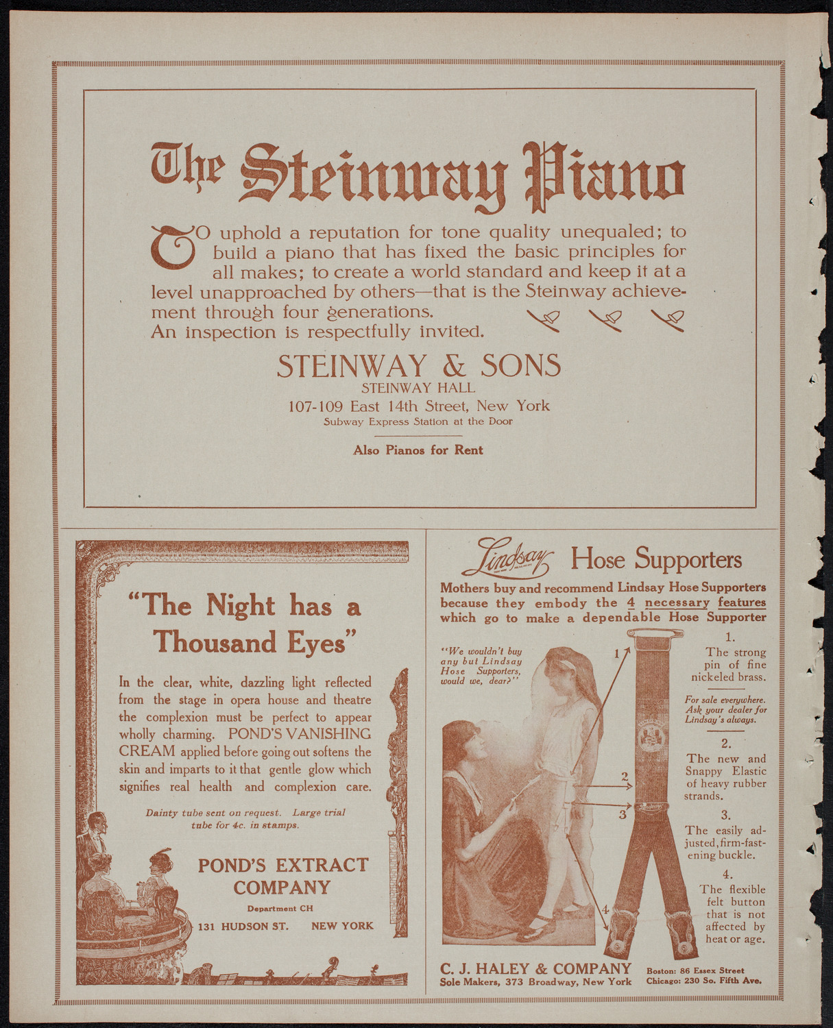 Frances Alda, Soprano, November 25, 1913, program page 4