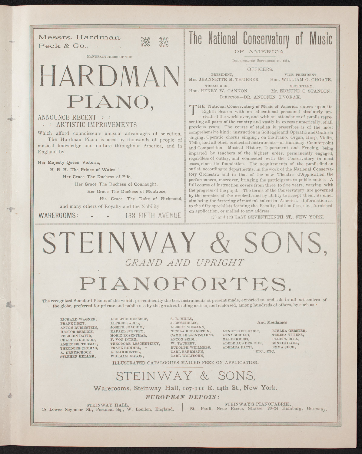 New York Symphony Orchestra, February 3, 1893, program page 5