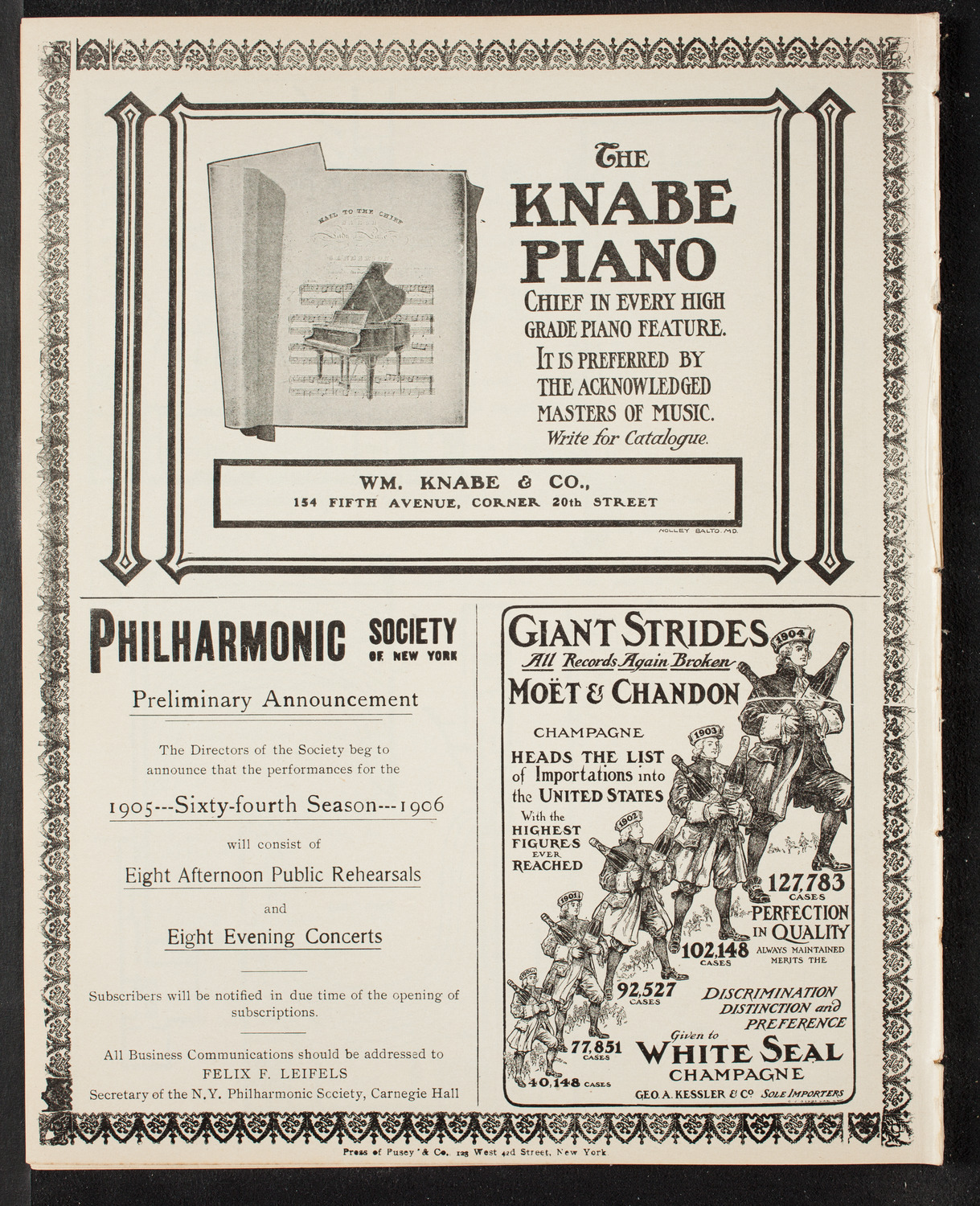 Christiana University Norwegian Student Chorus, May 18, 1905, program page 12