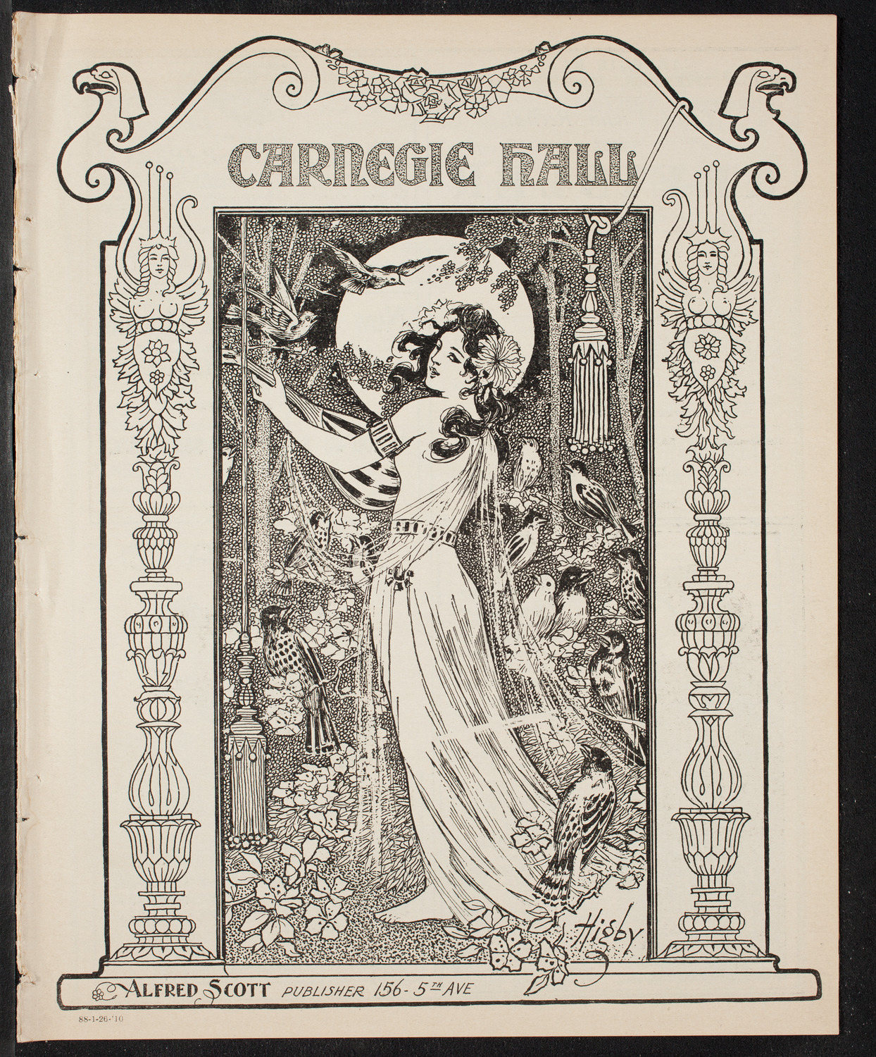 New York Philharmonic, January 26, 1910, program page 1