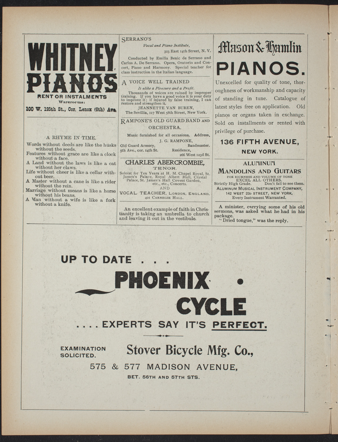 Saturday Morning Conferences on Comparative Literature, February 27, 1897, program page 2