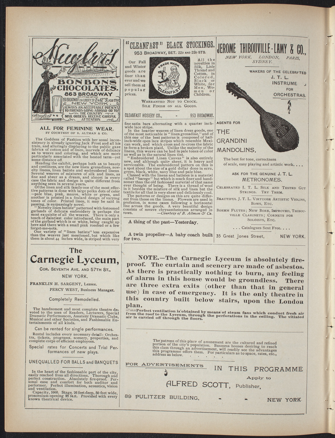 Benefit for the Cubans Deported to Ceuta, May 3, 1897, program page 4